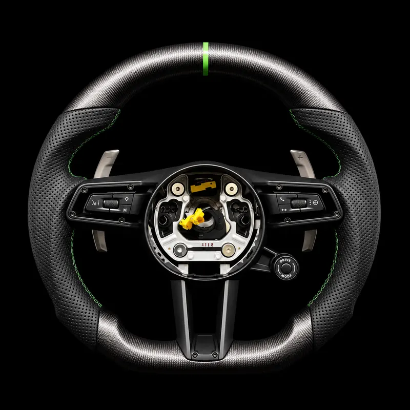 Porsche Custom Carbon Fiber & Alcantara Steering Wheel