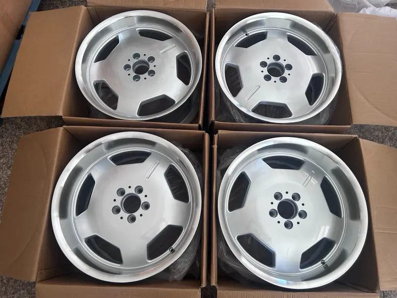 Mercedes Benz 19” Staggered Wheels W201 W124 W140 R129 Replica Monoblock AMG Silver