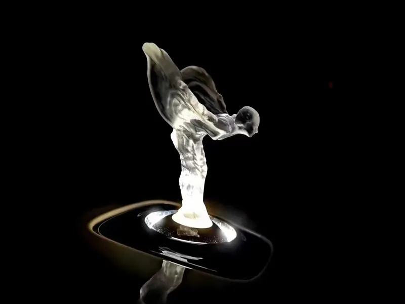 Rolls Royce Spirit of Ecstasy Ghost Dawn Wraith Cullinan Phantom Front Logo LED / Gold / Black / Tungsten